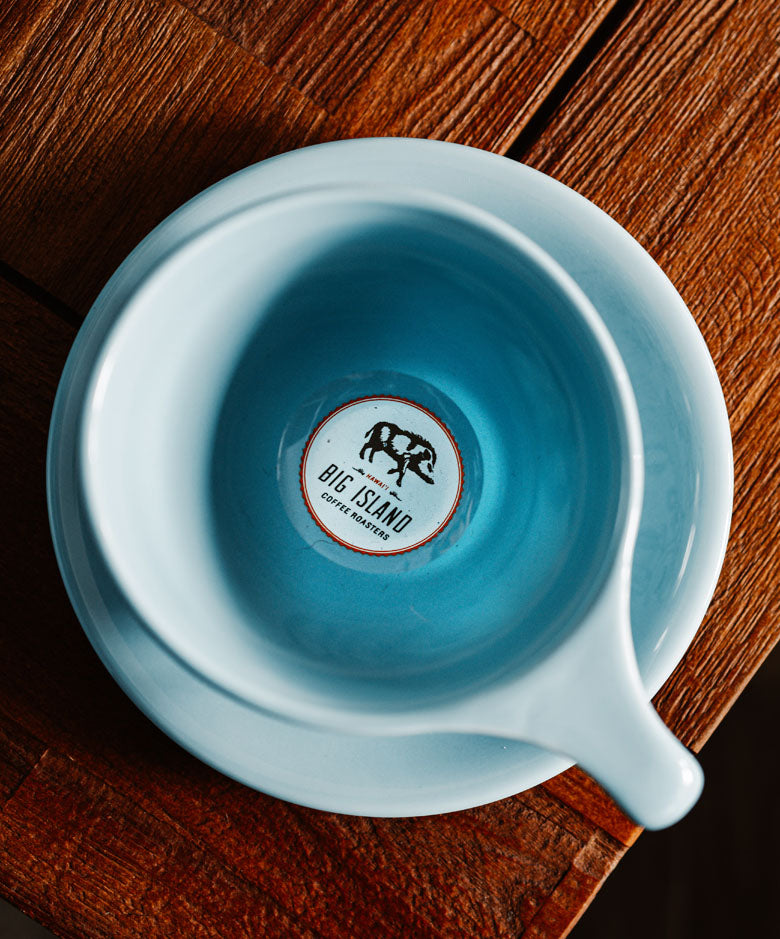 Pōhuehue Latte Cup & Saucer by Big Island Coffee Roasters - Apparel & Goods - Mugs